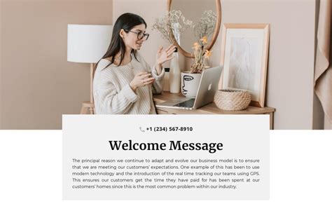 Website Welcome Message Template