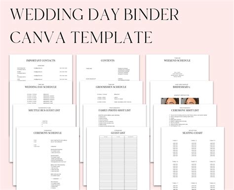 Wedding Binder Template
