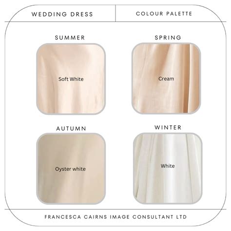 Wedding Dress Colour Chart