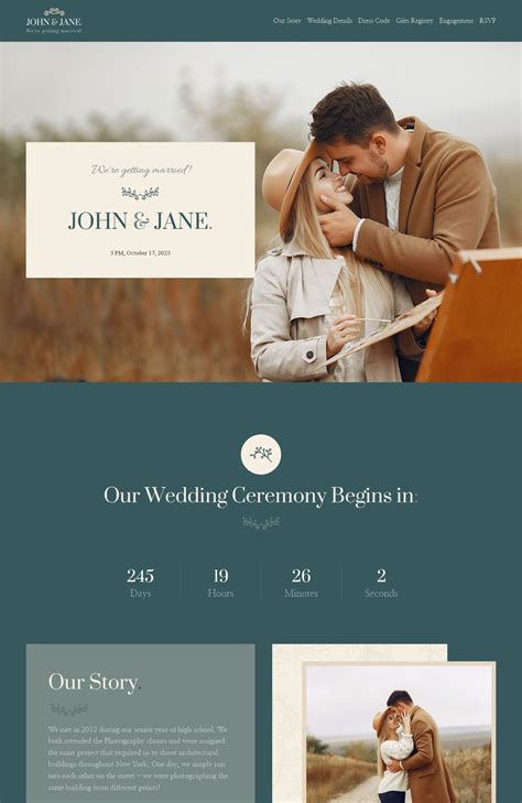Wedding Invitation Website Templates
