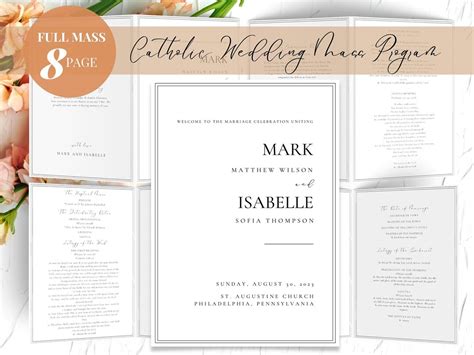 Wedding Mass Program Template