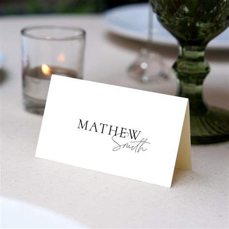 Wedding Place Cards Template