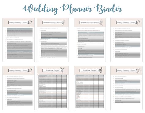 Wedding Planner Binder Printables