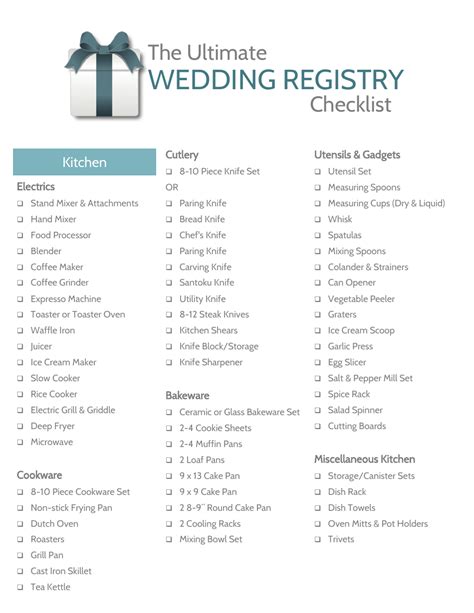 Wedding Registry Template