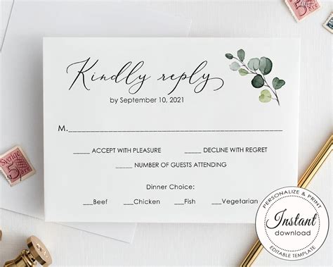 Wedding Response Card Template