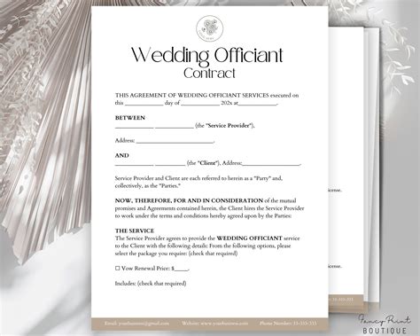 Wedding Template For Officiant