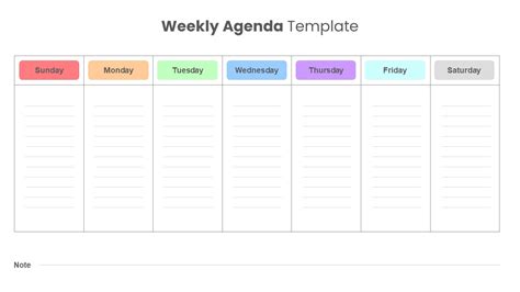 Week Agenda Template