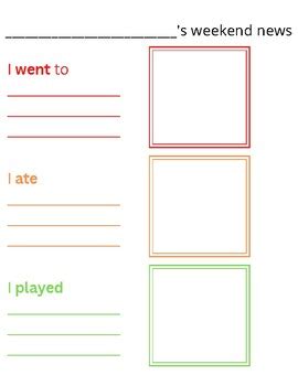 Weekend News Writing Template