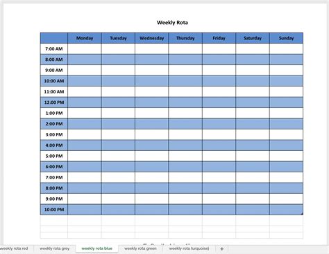 Weekly Agenda Template Excel