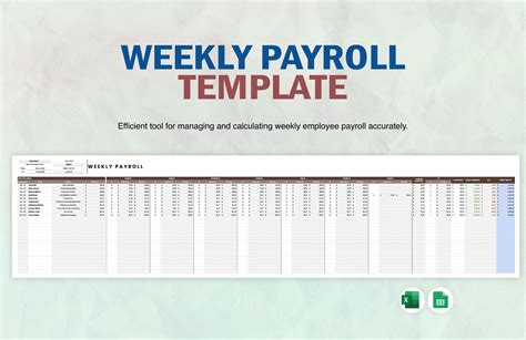 Weekly Payroll Template Excel