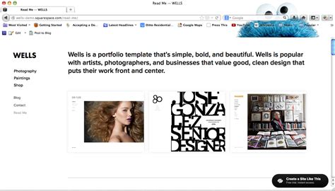 Wells Squarespace Template