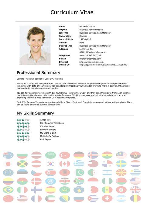 What Is A Curriculum Vitae Template