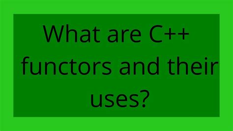 What are C functors and their uses