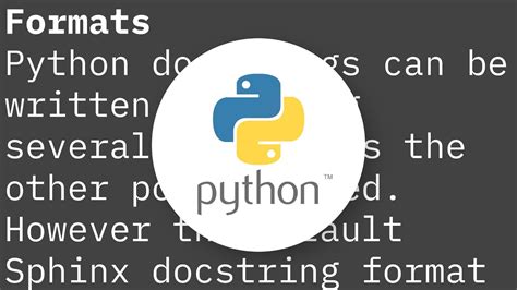 What are the most common Python docstring formats closed