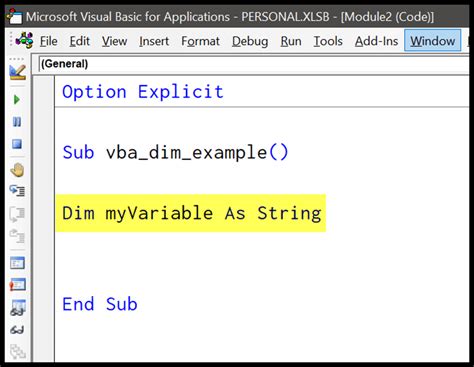 What does DIM stand for in Visual Basic and BASIC