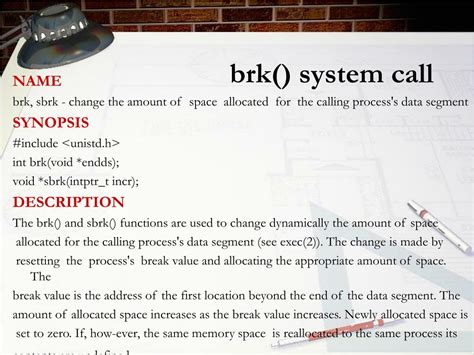 What does the brk system call do