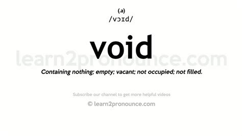 What does void mean and how to use it