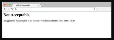 What is 406-Not Acceptable Response in HTTP