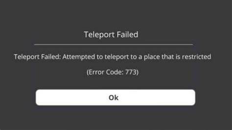 Common Causes for Error Code 773