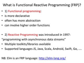 What is functional reactive programming