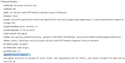 What is the Upgrade-Insecure-Requests HTTP header