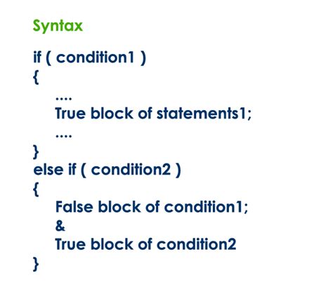 What is the correct syntax for else if