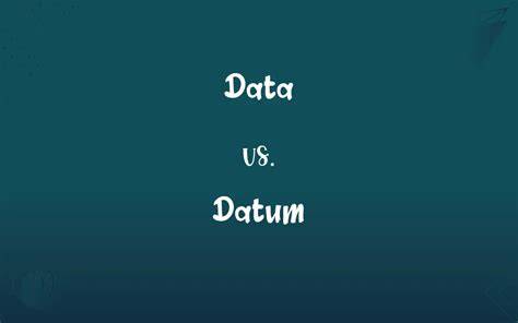 What is the difference D3 datum vs data