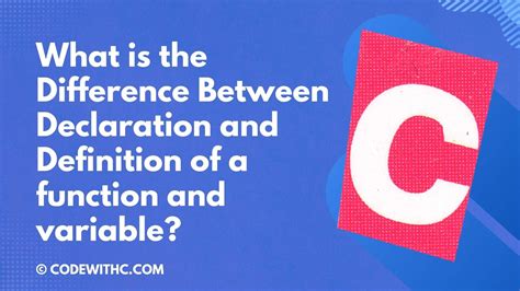 What is the difference between a definition and a declaration
