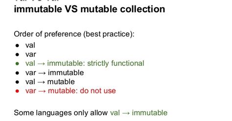 What is the difference between a var and val definition in Scala