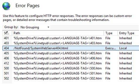 What is the difference between customErrors and httpErrors