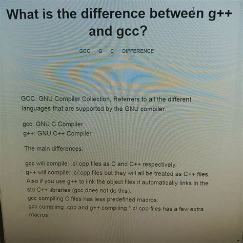 What is the difference between g and gcc