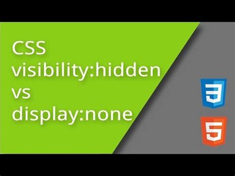 What is the difference between visibilityhidden and displaynone