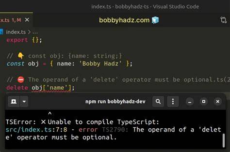 What is the logic behind the TypeScript error The operand of a delete operator must be optional