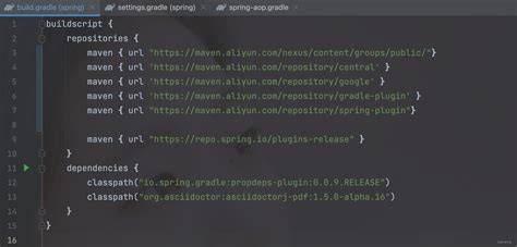 Whats the difference between buildscript and allprojects in buildgradle