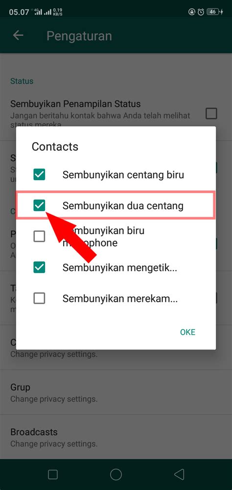 WhatsApp Centang Satu