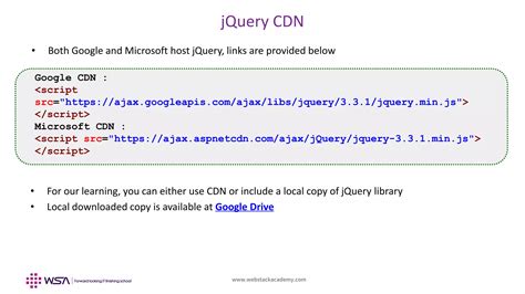 Where do you include the jQuery library from Google JSAPI CDN