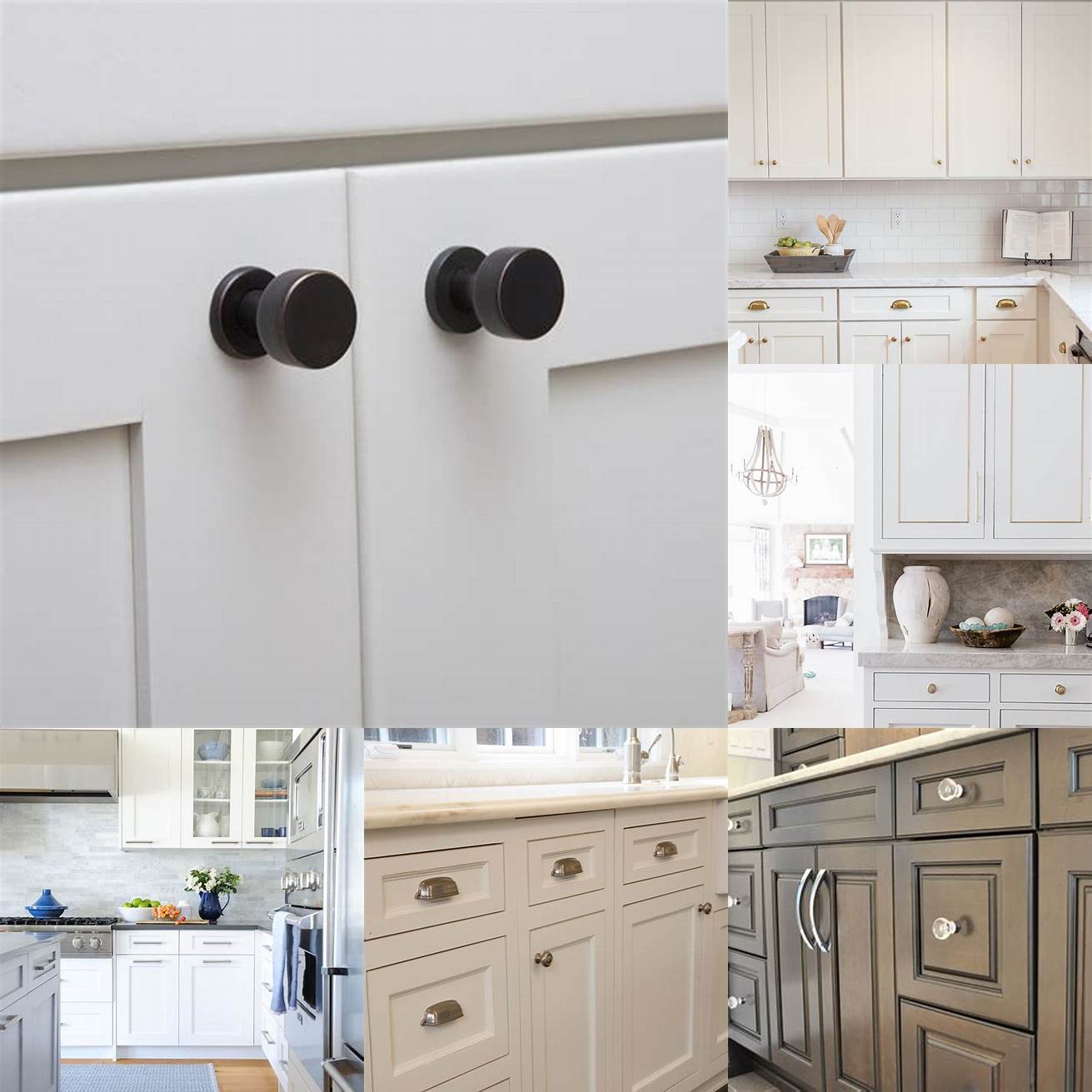 White Knobs For a clean and classic look consider white knobs on white cabinets This is a simple and affordable update that can make a big impact