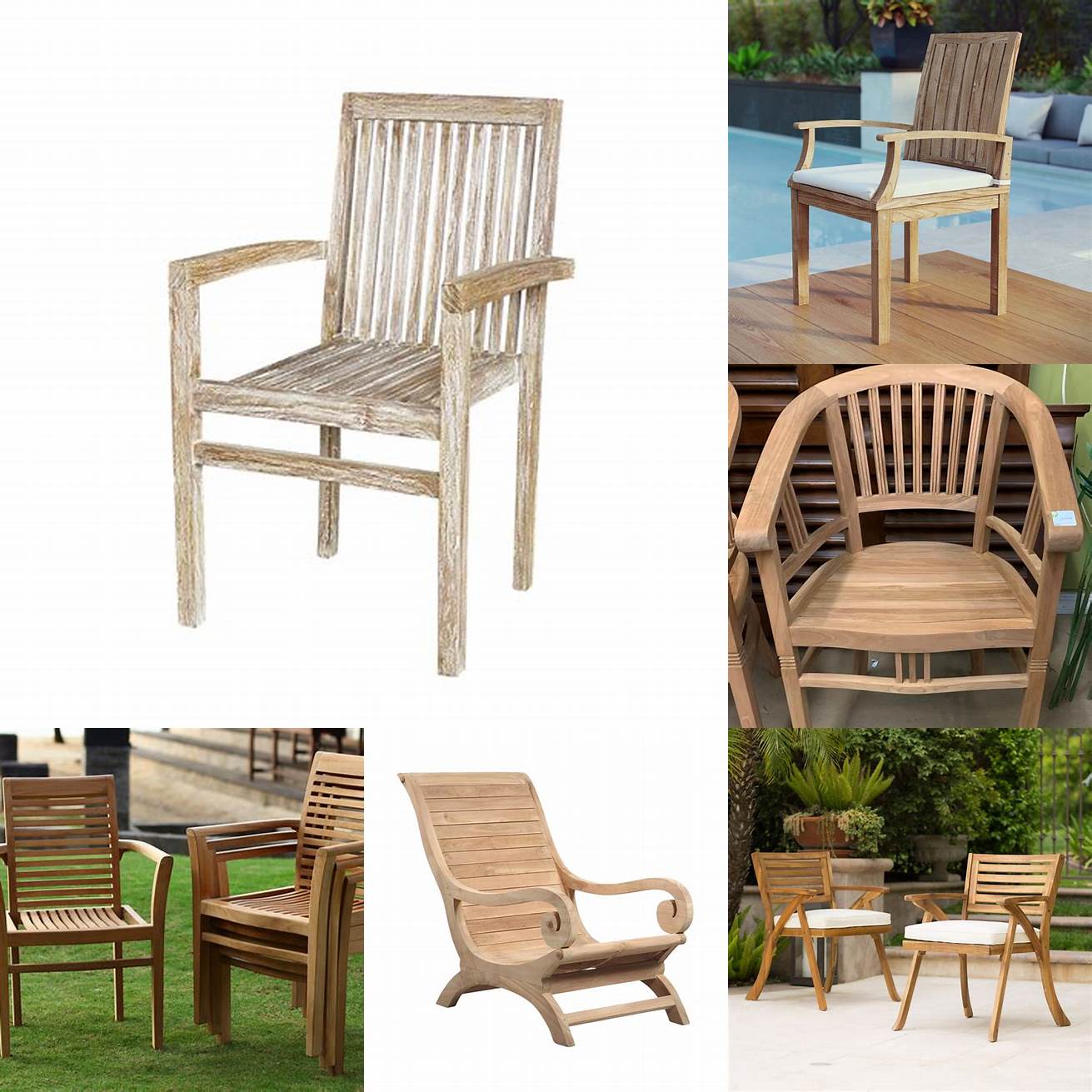 White Washed Teak Chairs