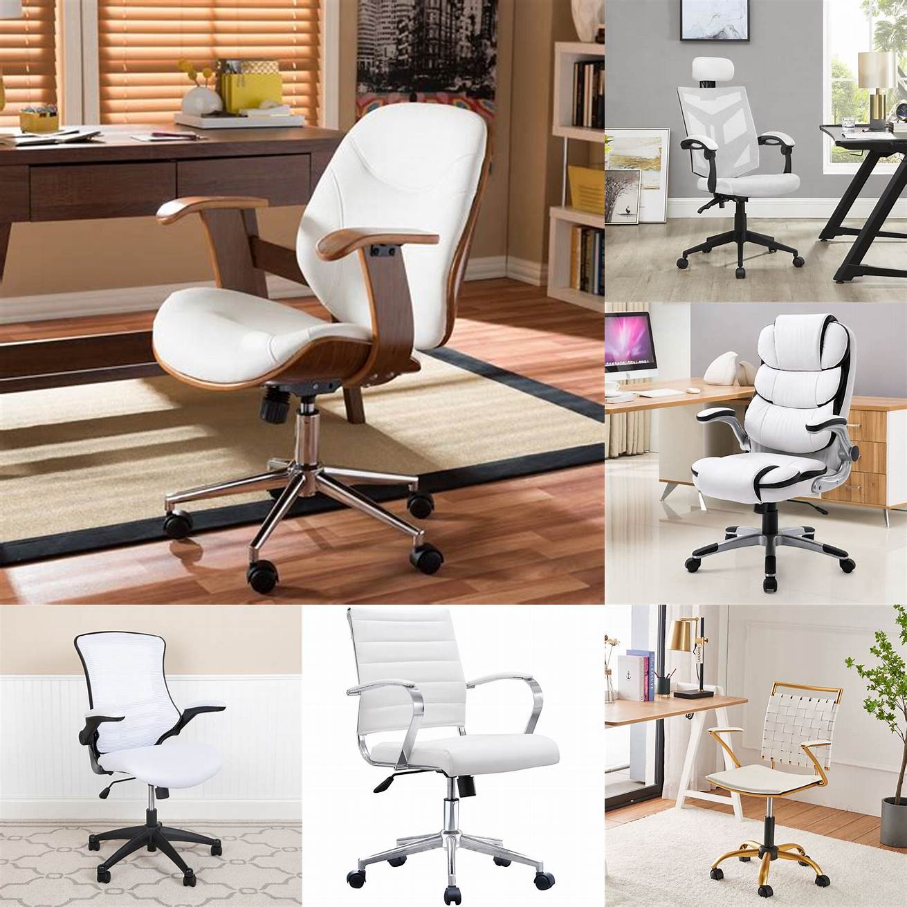White ergonomic chair