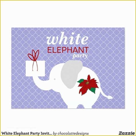 White Elephant Invitation Template Free