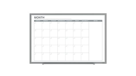 Whiteboard Calendar Template
