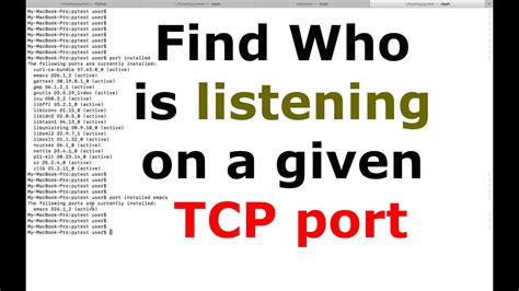 Who is listening on a given TCP port on Mac OS X