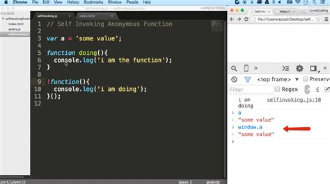 Why do you need to invoke an anonymous function on the same line
