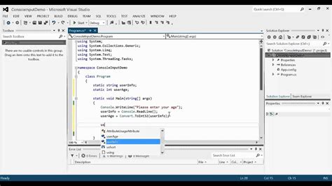 Why doesnt ConsoleWriteline ConsoleWrite work in Visual Studio Express