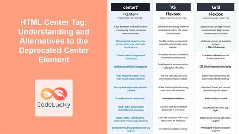 Why is the center tag deprecated in HTML