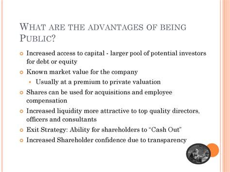 Widened pool of potential investors