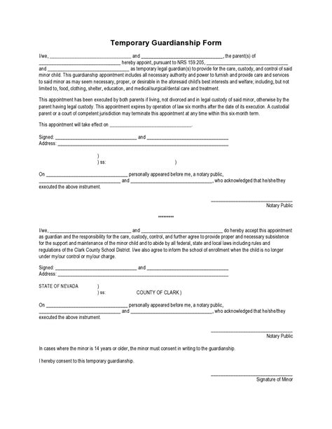 Will With Guardianship Template