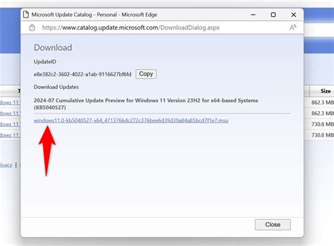 Window Update Catalog