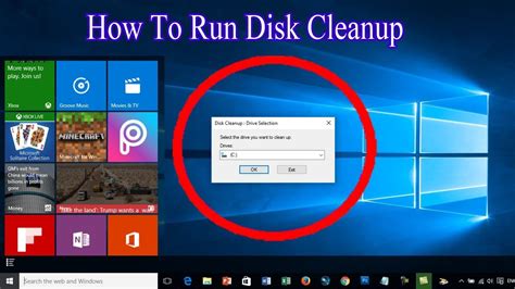 Windows 10-Run Disk Cleanup for Laptop