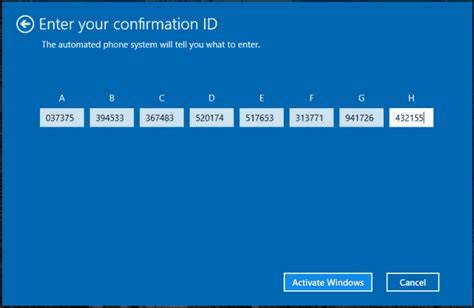Enter Confirmation ID